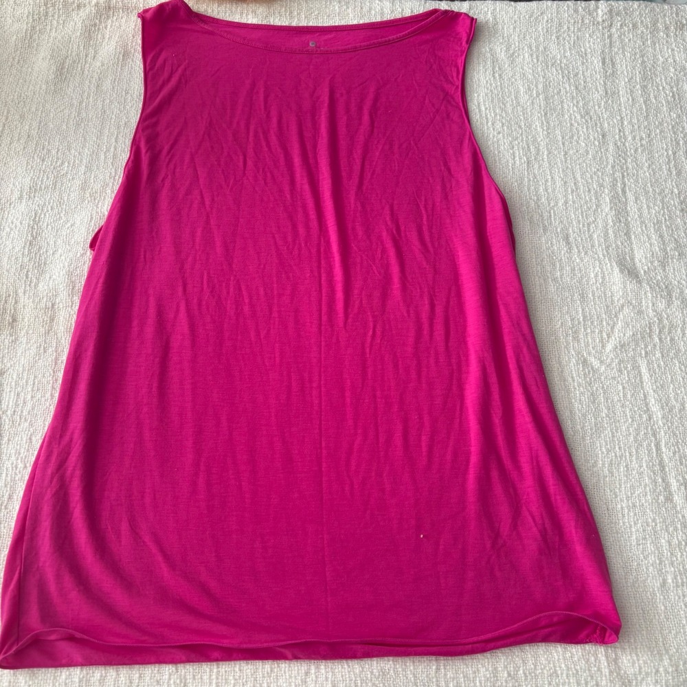 Athleta Womens Magenta Pink Sleeveless Boat Neck Activewear Tank Top Small